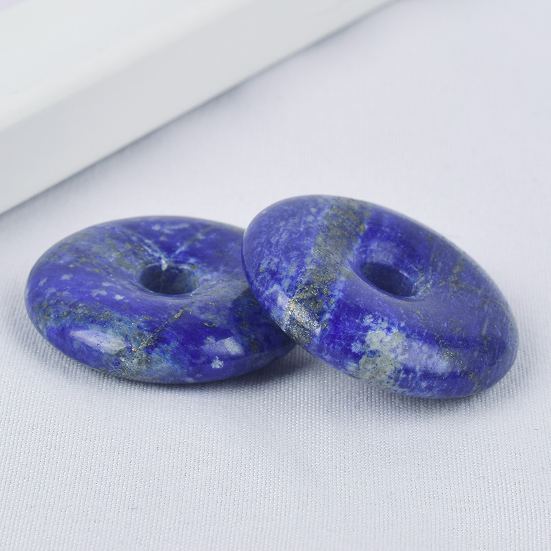 Natural Lapis Lazuli Gemstone Donut Carved Crystal Gemstone Donut 