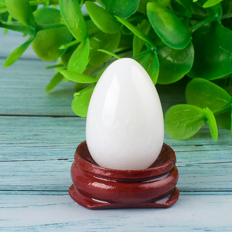 Undrilled White Jade Yoni Eggs Massage Stones To Train Pelvic Muscles Kegel Exercise Buy White