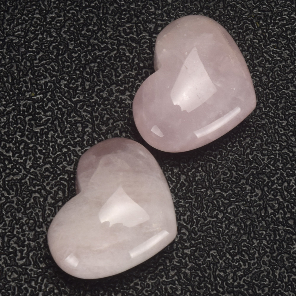 20mm 30mm 35mm Rose Quartz Heart Figurine Gemstone Beads Natural Jade Hearts