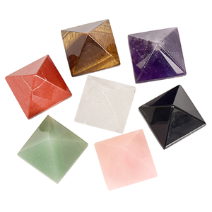 Mixed Natural Gemstone Crystal Pyramid Healing Crystal Pyramid For Decor Pyramid
