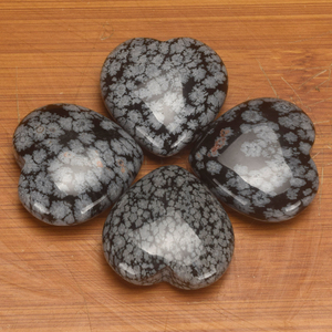 20mm 30mm 35mm snowflake Jasper Heart Shape Gemstone Beads Natural Crystal Hearts 