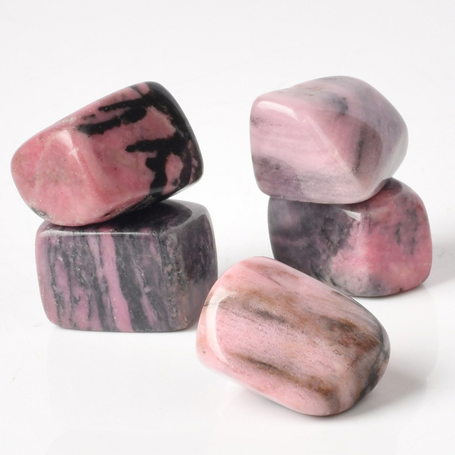 Wholesale Natural Polished Gemstone Rhodonite Tumbled Stones Healing Stone Sale (1 KG)