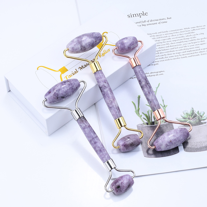 Natural Purple Jade Roller High Quality Purple Stone Face Roller Sales with Cheap Price